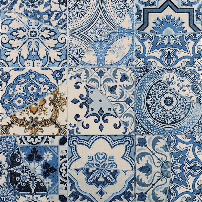 Boden u. Wandfliese Duero Dekor Blau 60x60cm
