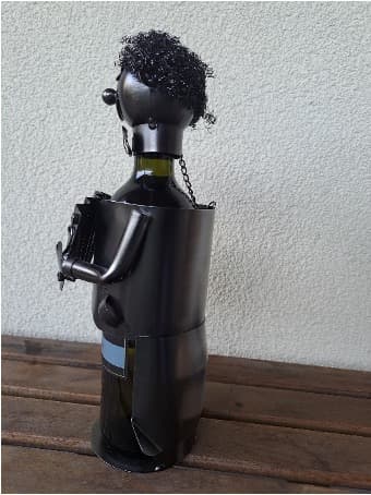 Flaschenhalter Akkordeonspieler