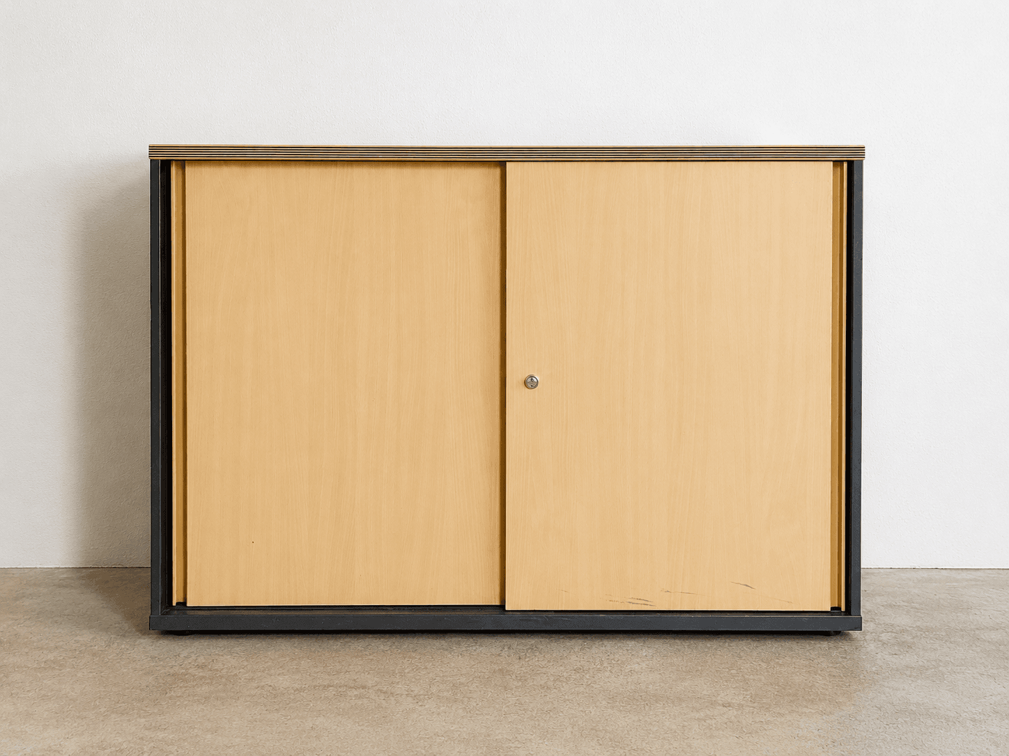 Bene Ordnerschrank mit Schiebetür Buche/Grau 1200 × 550 × 840