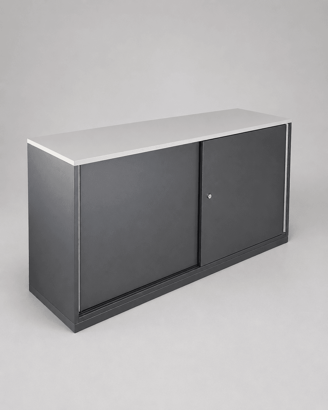 Ordnerschrank Schiebetür Anthrazit 1600 × 435 × 800
