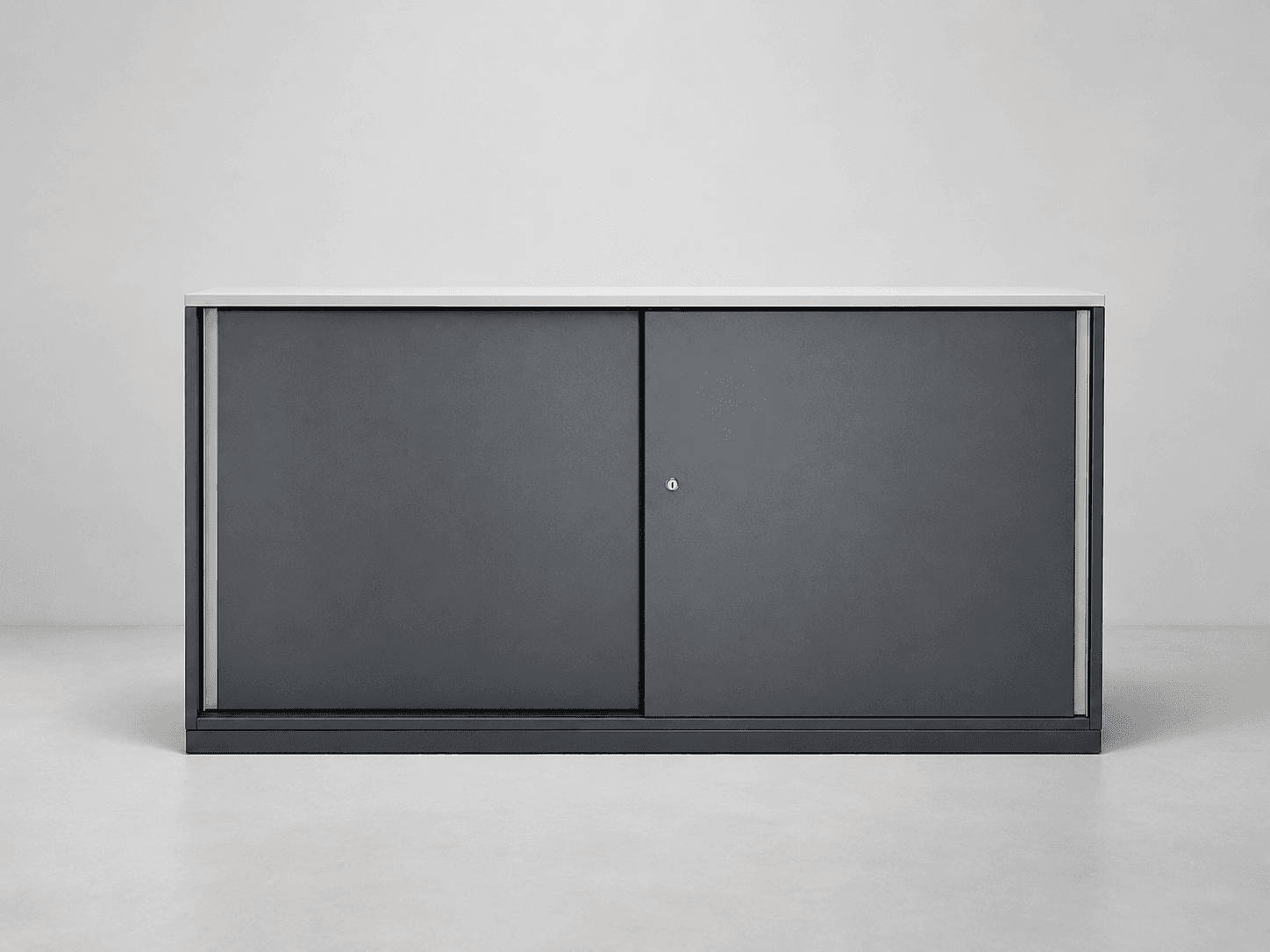 Ordnerschrank Schiebetür Anthrazit 1600 × 435 × 800